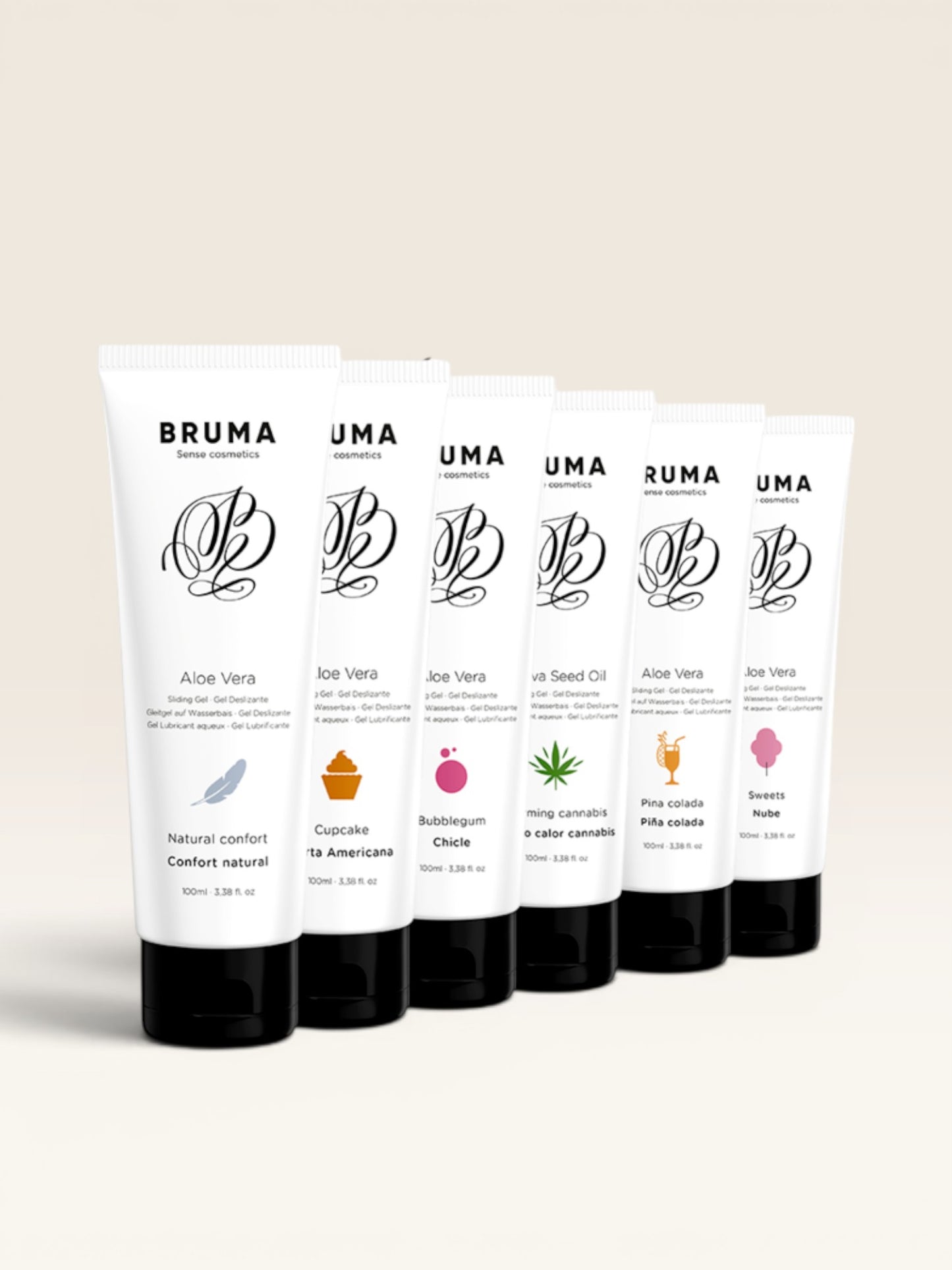 BRUMA - GEL DESLIZANTE DE ALOE VERA SABOR BUBBLEGUM 100 ML