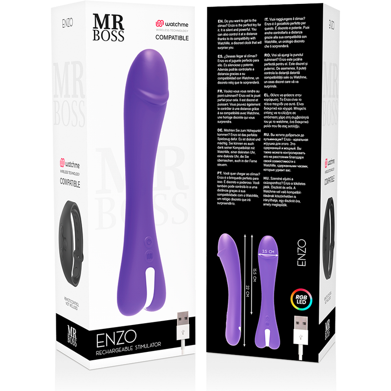MR BOSS - ENZO VIBRADOR + CONTROLO REMOTO WATCHME