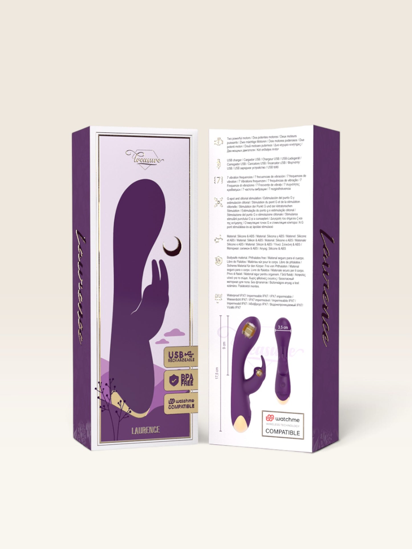 TREASURE - LAURENCE VIBRADOR RABBIT + CONTROLO REMOTO WATCHME