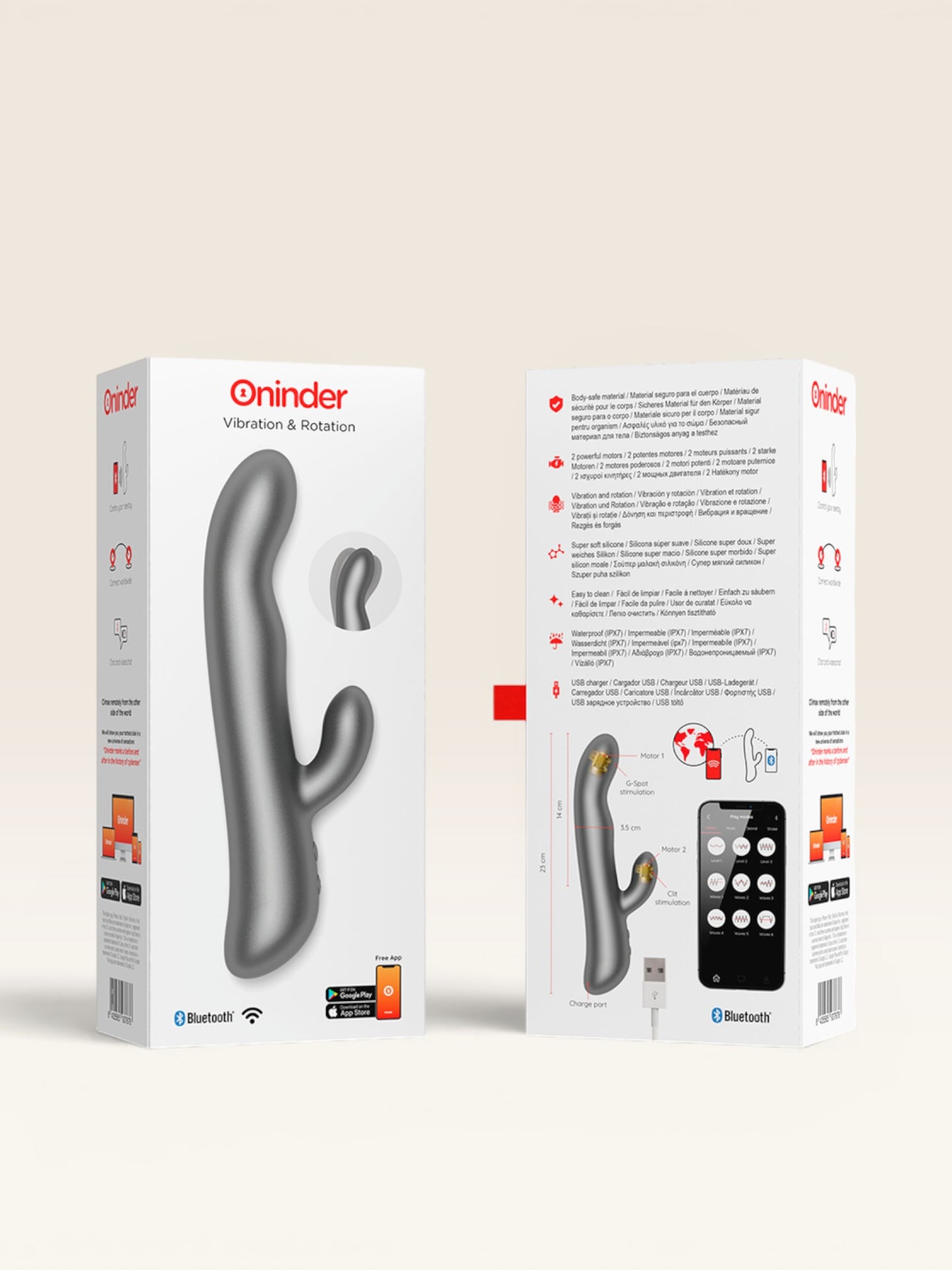 ONINDER - OSLO VIBRATION & ROTATION BLACK - APLICATIVO GRATUITO