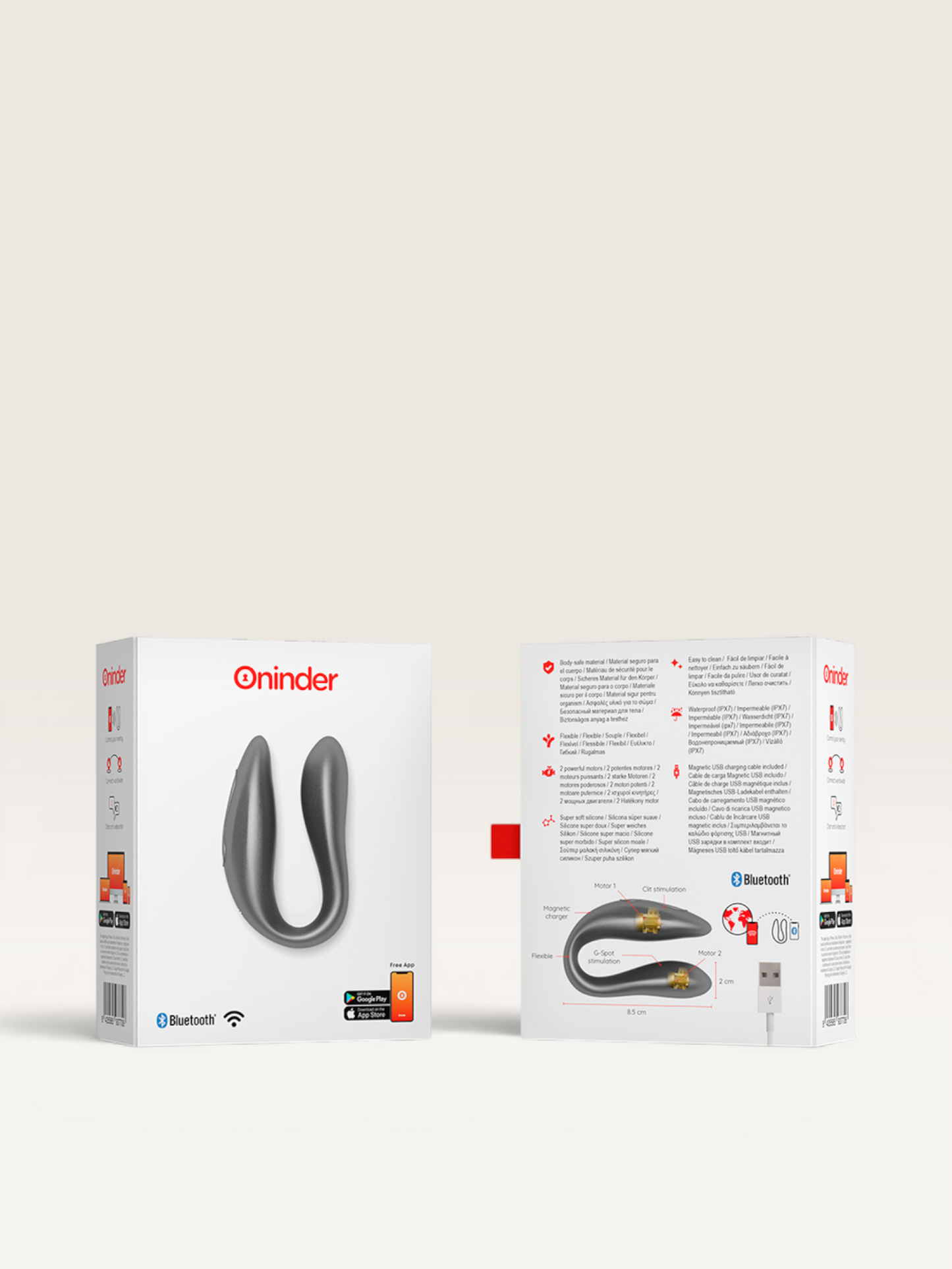 ONINDER - LISBOA G-SPOT & CLITORAL STIMULATOR BLACK - APLICAÇÃO GRATUITA