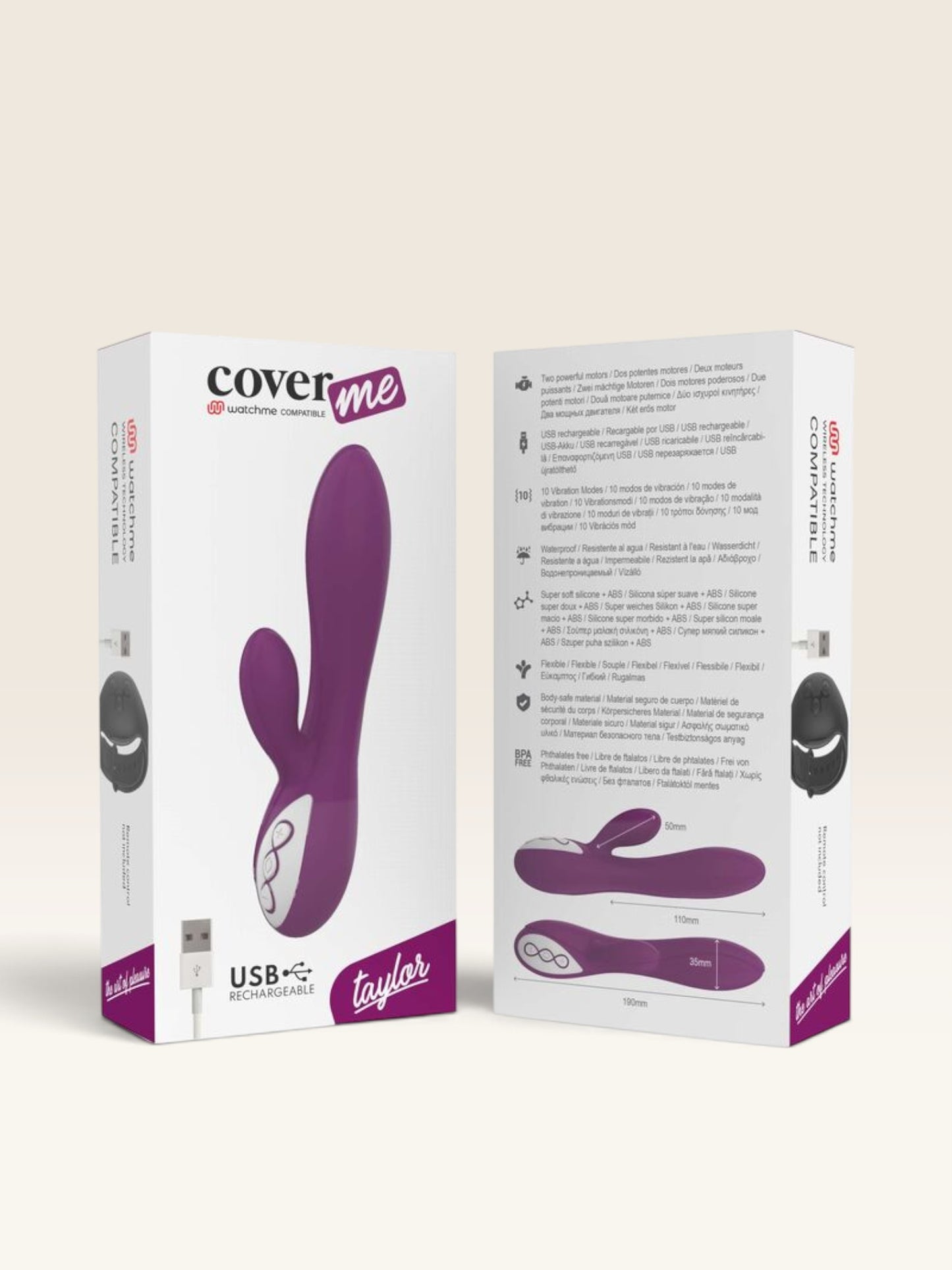 COVERME - TAYLOR VIBRADOR + CONTROLO REMOTO WATCHME