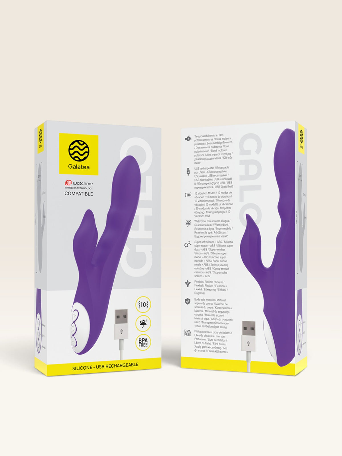 GALATEA - GALO VIBRADOR ROXO + CONTROLO REMOTO WATCHME
