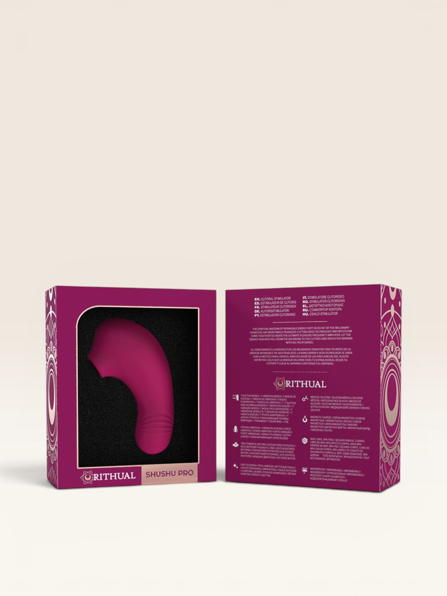 RITHUAL - ESTIMULADOR DE CLITÓRIS DE BOLSO SHUSHU PRO 2 PODEROSOS MOTORES ORQUÍDEA