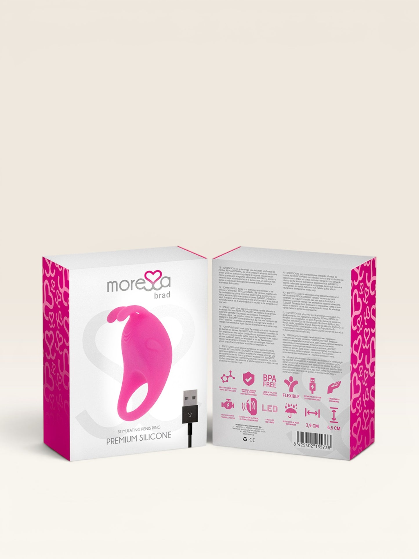 MORESSA - BRAD PREMIUM SILICONE RECARREGVEL ROSA