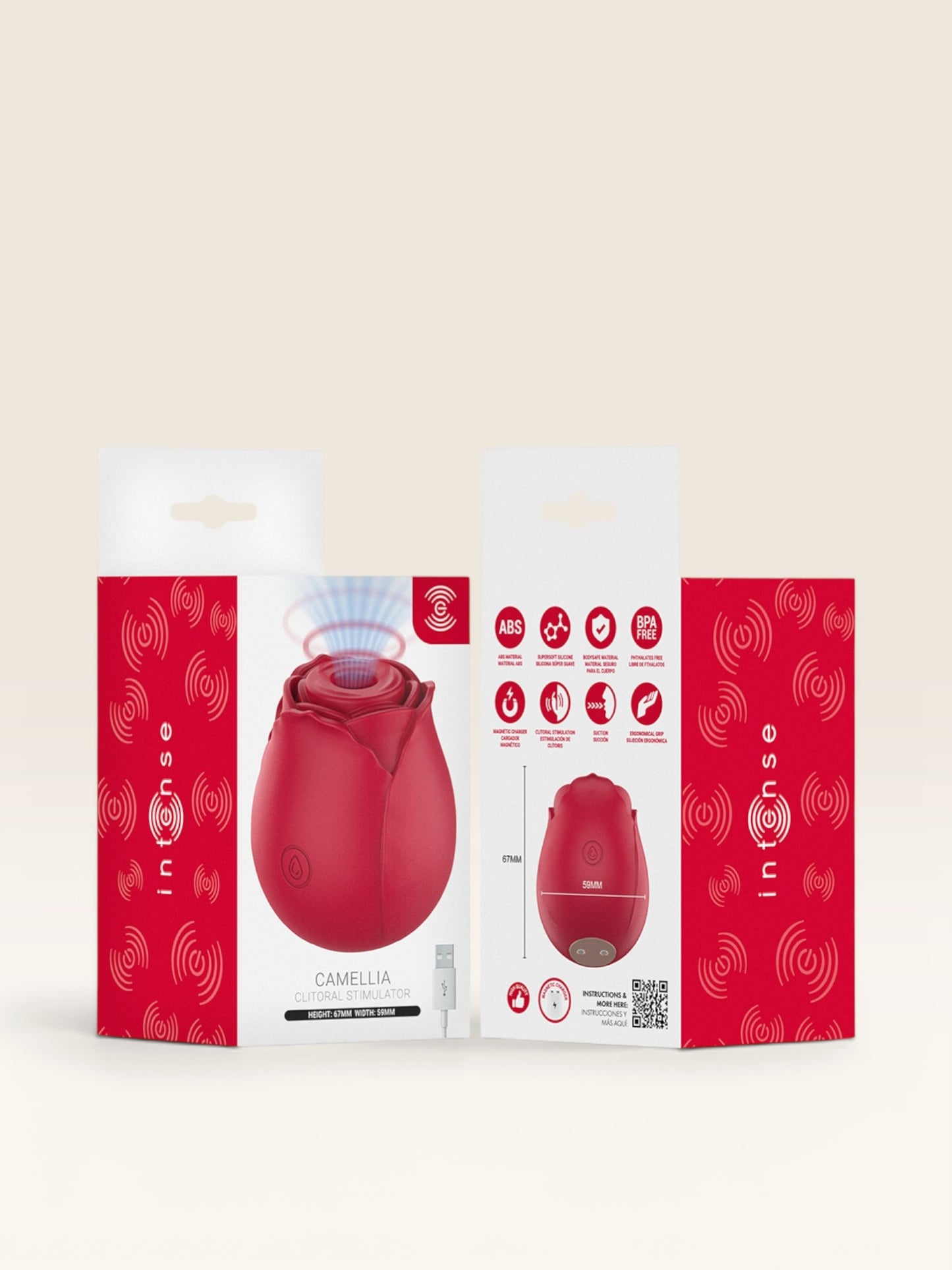 INTENSE - CAMELLIA SUCÇÃO CLITORIAL ROSE BY WAVES BORDEAUX