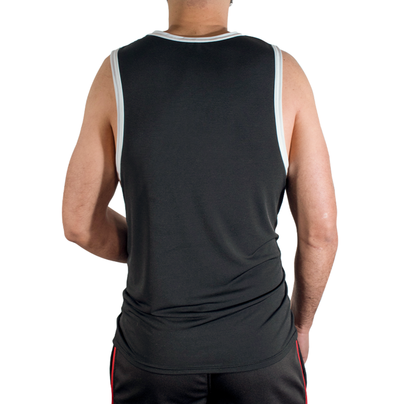 MACHO - CMV004 CAMISETA PRETA DE GINÁSTICA TAMANHO S/M