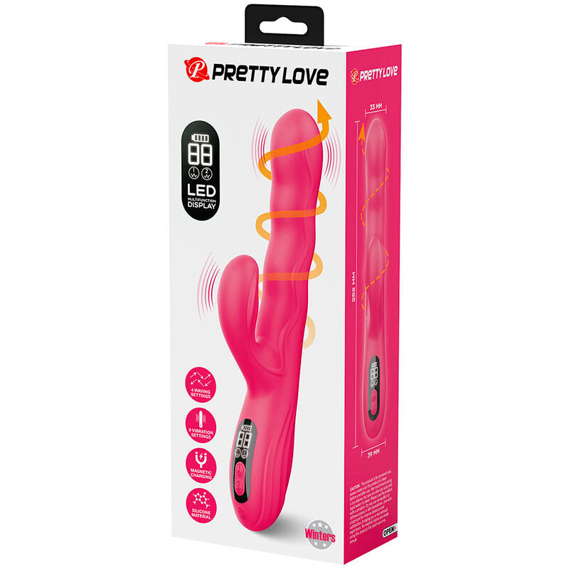 PRETTY LOVE - VIBRADOR COELHO MULTIFUNCIONAL DE INVERNO COM DISPLAY DE LED ROSA
