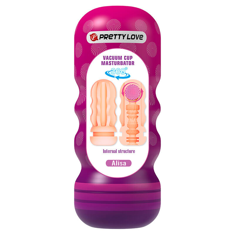 PRETTY LOVE - MASTURBADOR VAGINAL COM VENTOSA E TEXTURAS INTERNAS