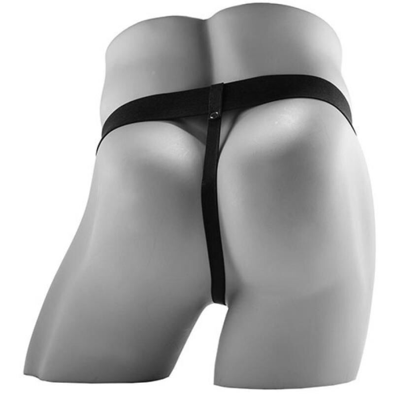 FETISH FANTASY SERIES - STRAP-ON VIBRATÓRIO REALISTA COM BOLAS 17,8 CM