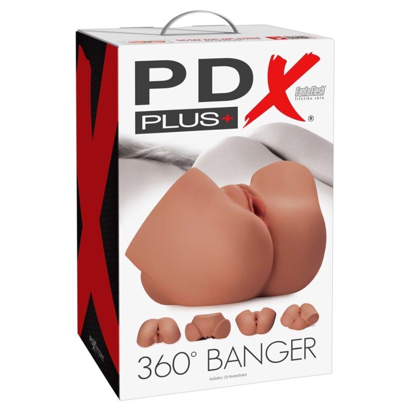 PDX PLUS - MASTURBADOR REALISTA 360° COM MOVIMENTO DE BUNDA E VAGINA