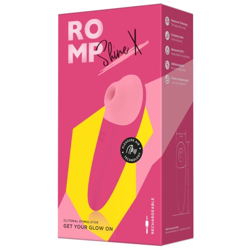 ROMP - SHINE X SUCÇÃO CLITORIAL 10 NÍVEIS ROSA