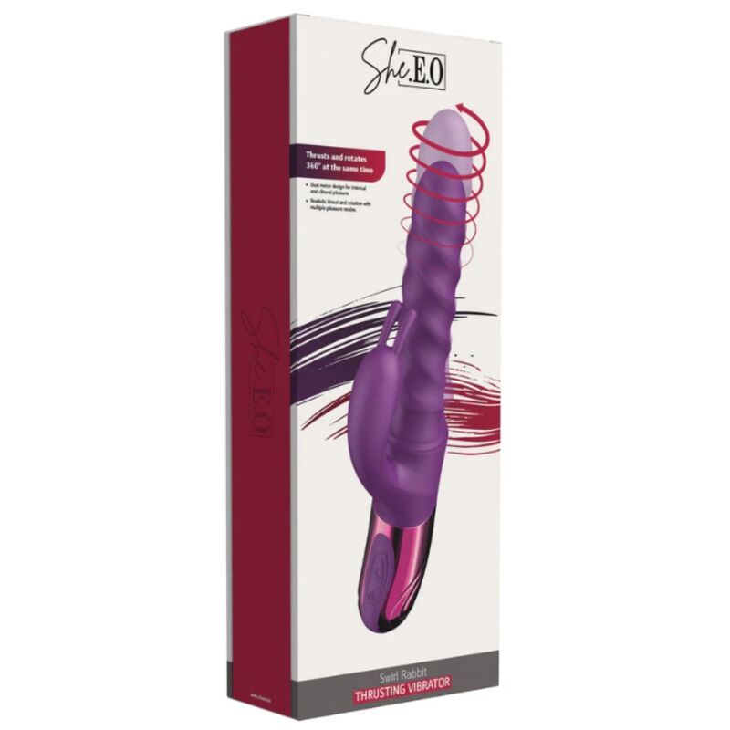 SHE.E.O - VIBRADOR REDEMOINHO COELHO ROXO