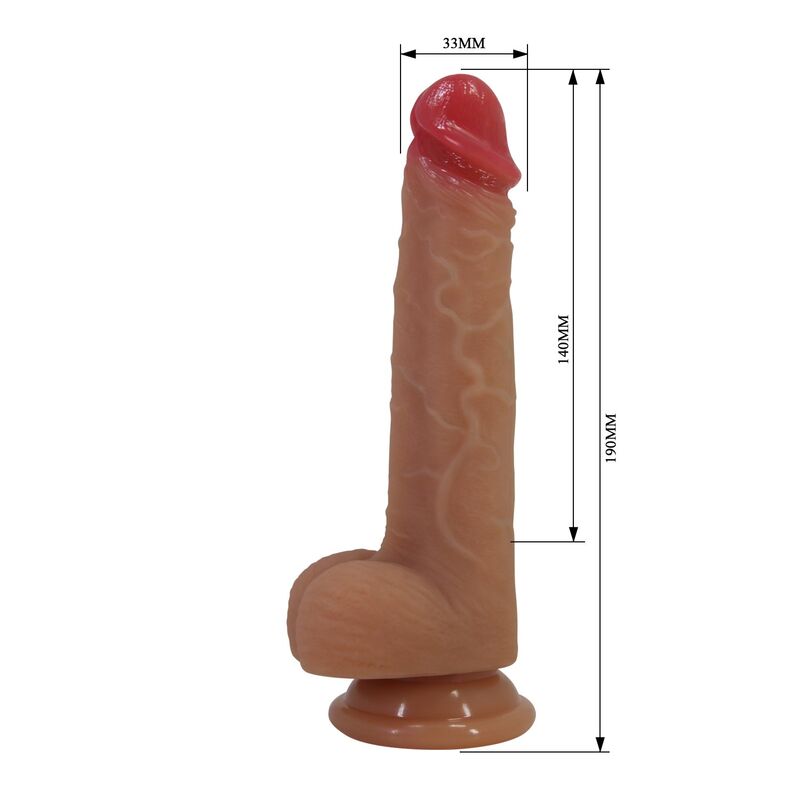 PRETTY LOVE - JOVITA DILDO DE SILICONE REALISTA COM VENTOSA 19 CM Ø 4,5 CM