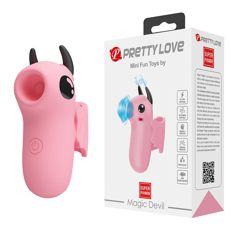 PRETTY LOVE - ESTIMULADOR DE DEDOS RECARREGÁVEL MAGIC DEVIL ROSA