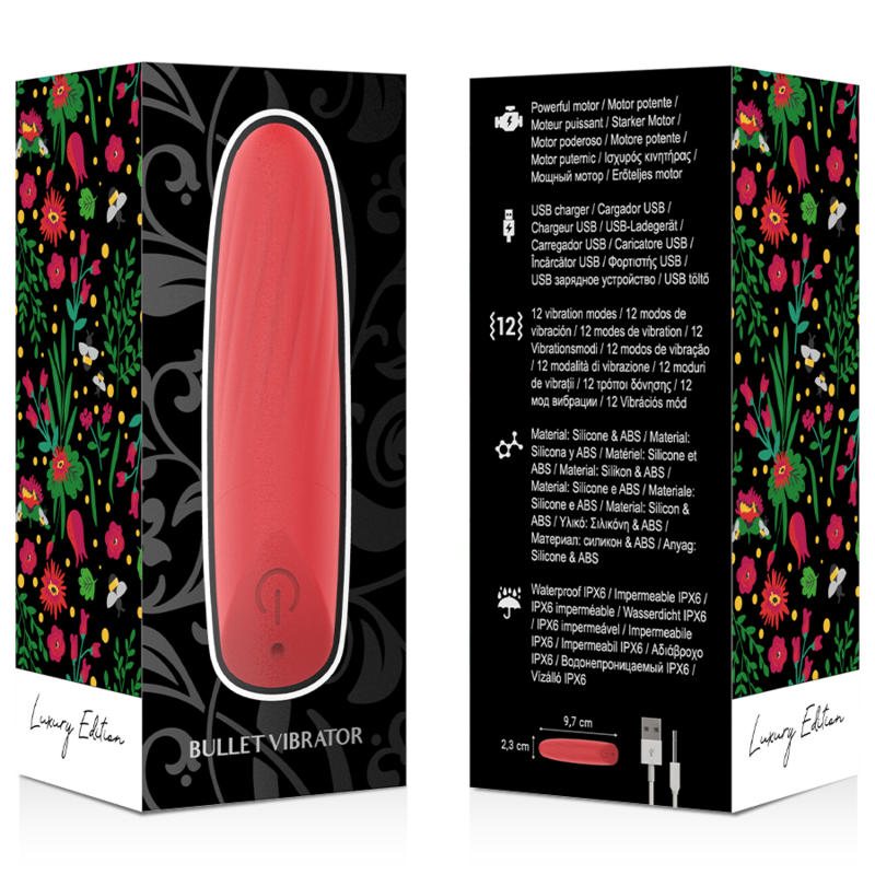 MIA - LUCY ELLEN MINI VIBRADOR RECARREGÁVEL USB VERMELHO