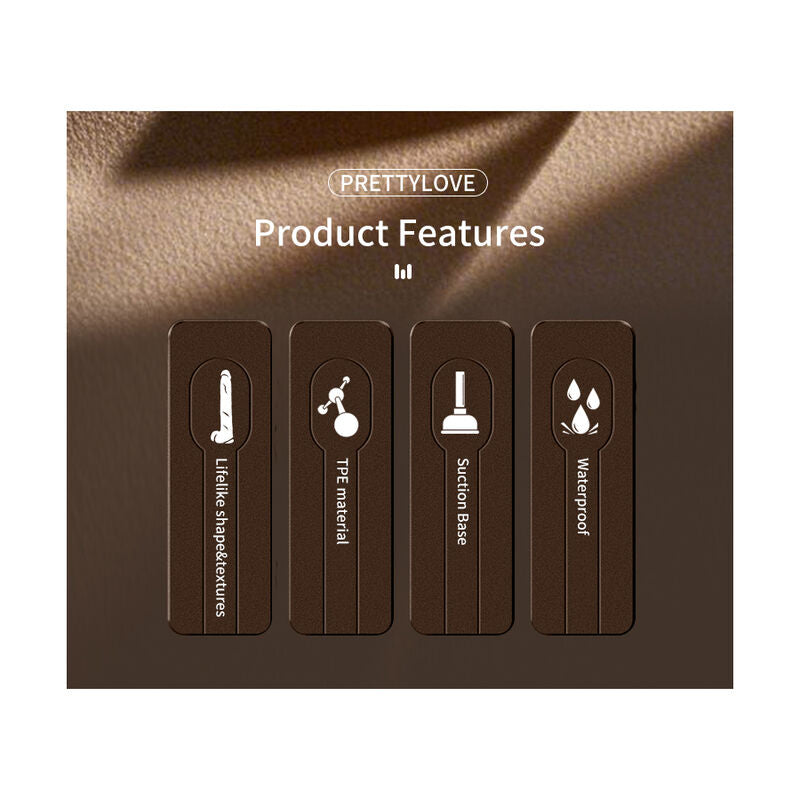 PRETTY LOVE - BENOIT DILDO REALISTA COM TOQUE SUAVE E PELE DESLIZANTE 38,5 CM NATURAL