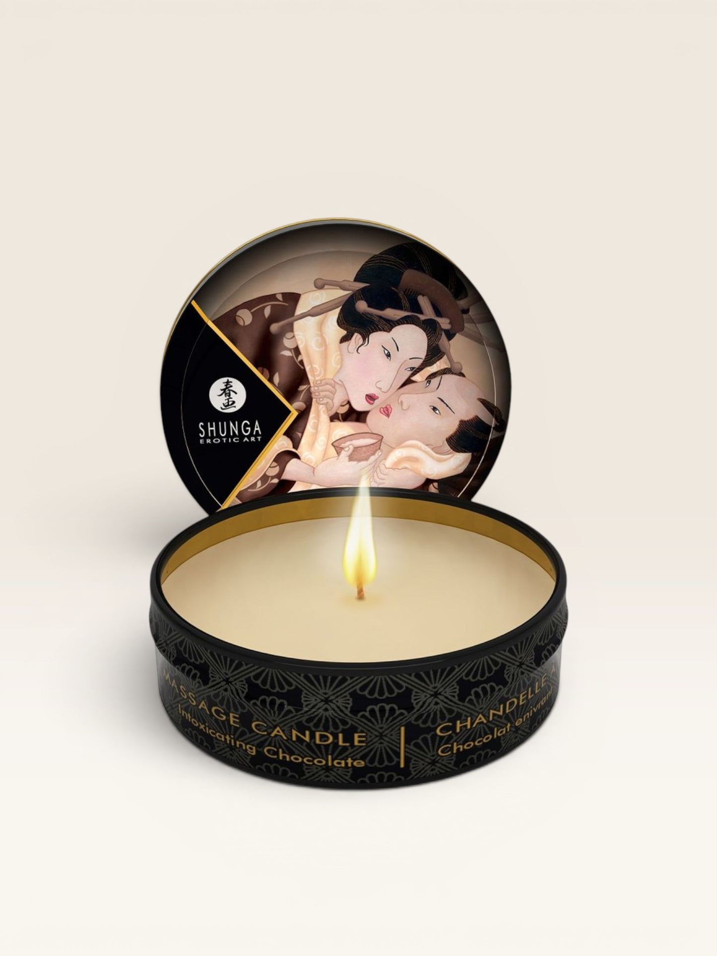 SHUNGA - MINI CARESS BY CANDELIGHT VELA DE MASSAGEM DE CHOCOLATE 30 ML