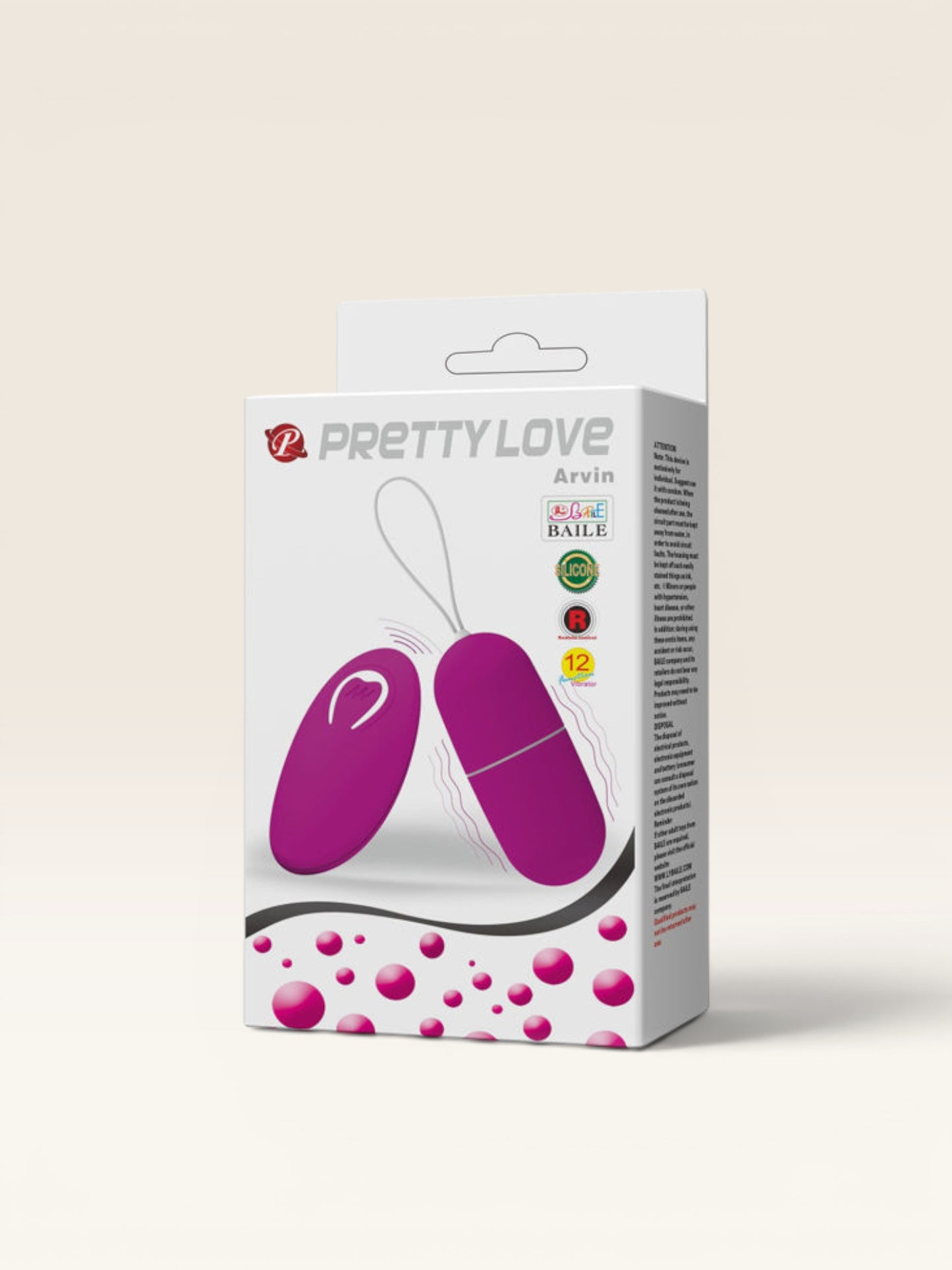 PRETTY LOVE - OVO VIBRATÓRIO ARVIN CONTROLE REMOTO 12V