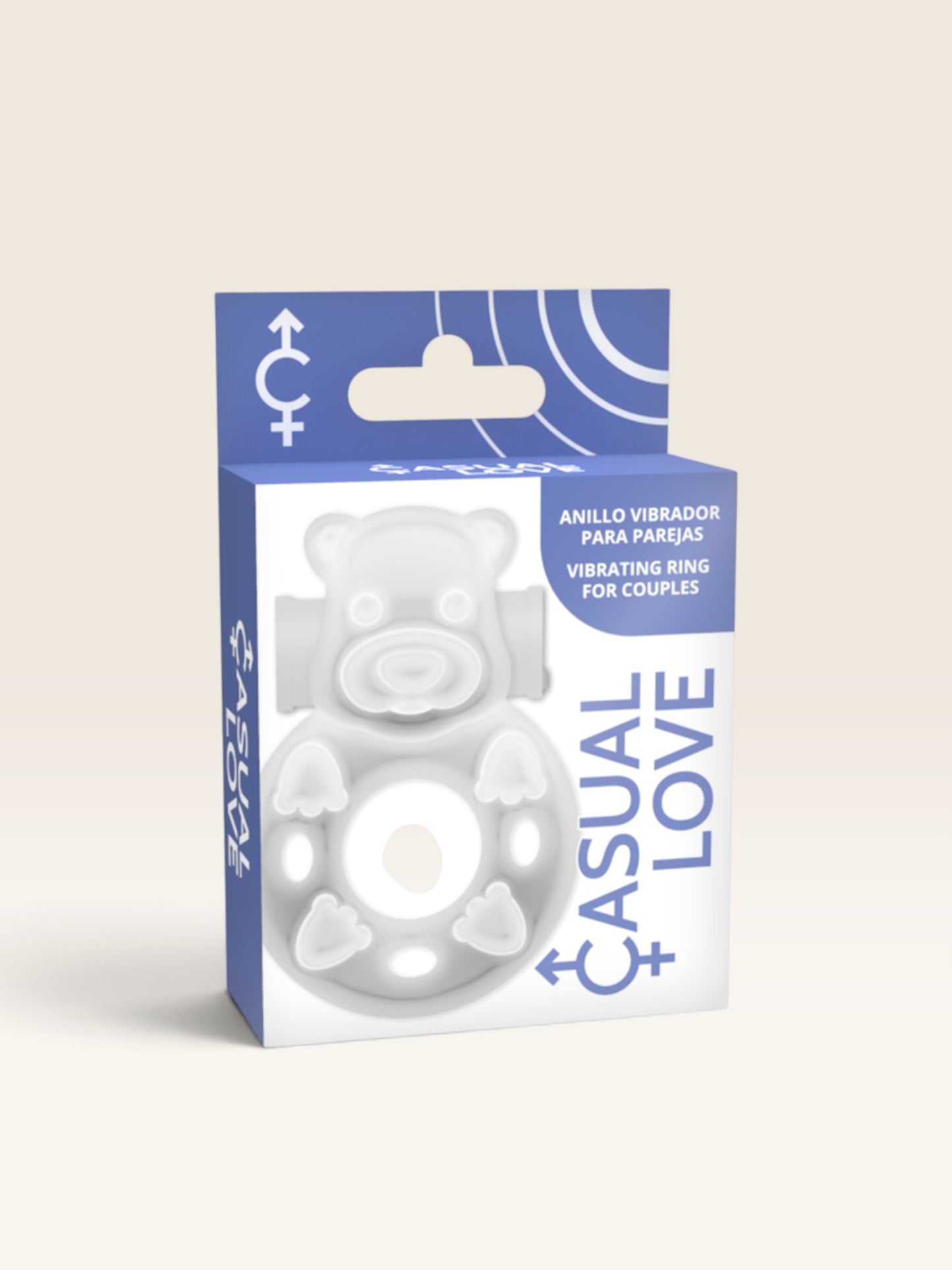 CASUAL LOVE - 26 ANEL DE VIBRADOR DE COELHO TRANSPARENTE