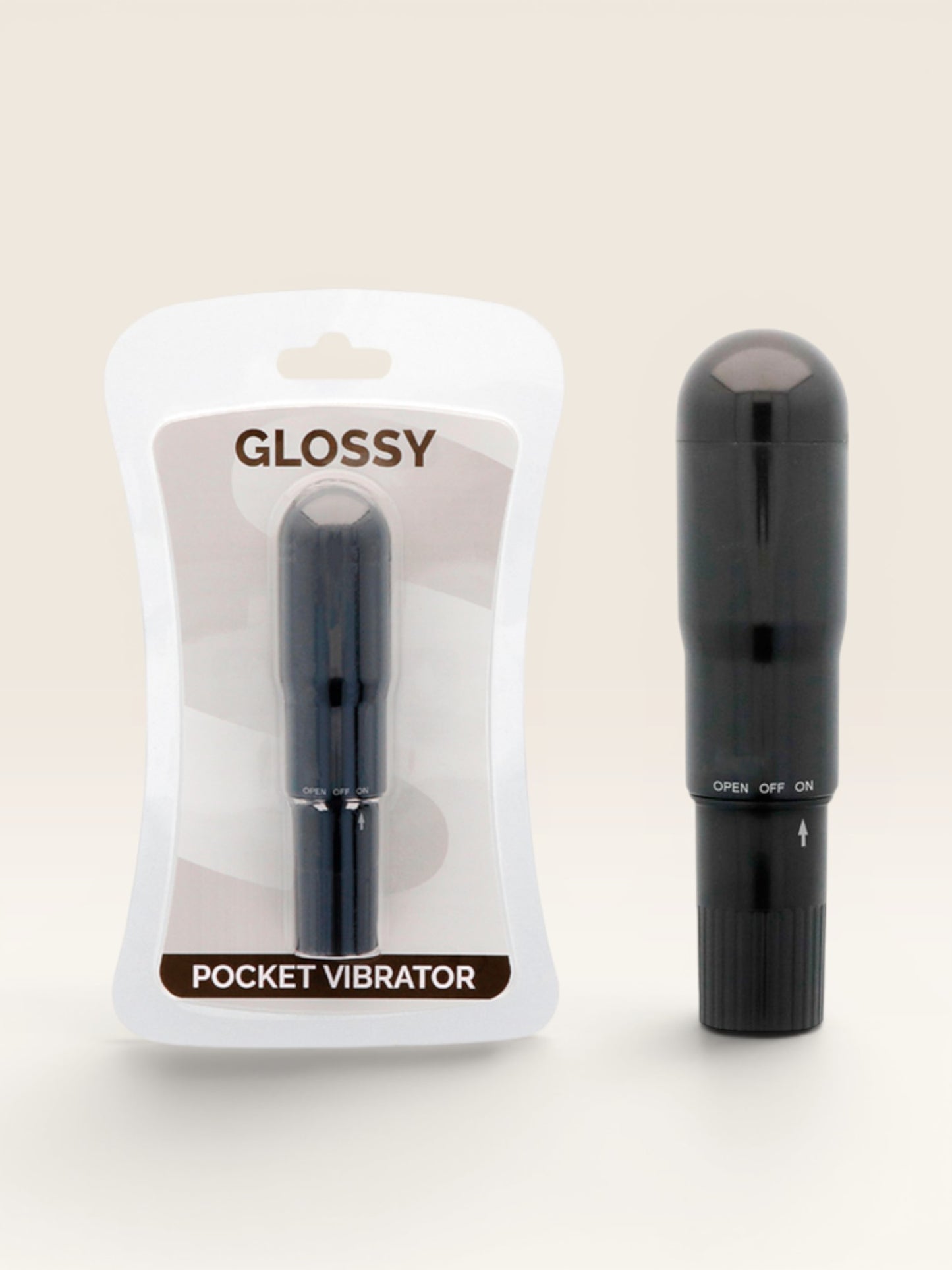 GLOSSY - VIBRADOR DE BOLSO PRETO