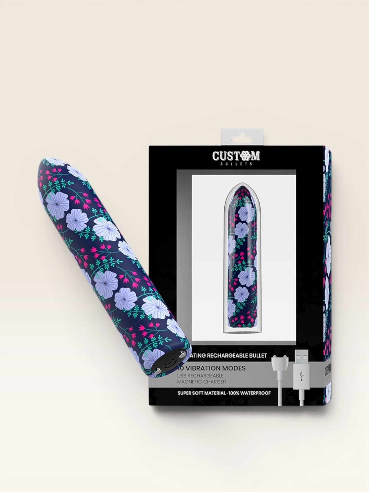 CUSTOM BULLETS - PERSONALIZADAS BALAS RECARREGÁVEIS PRIMAVERA 10 INTENSIDADES