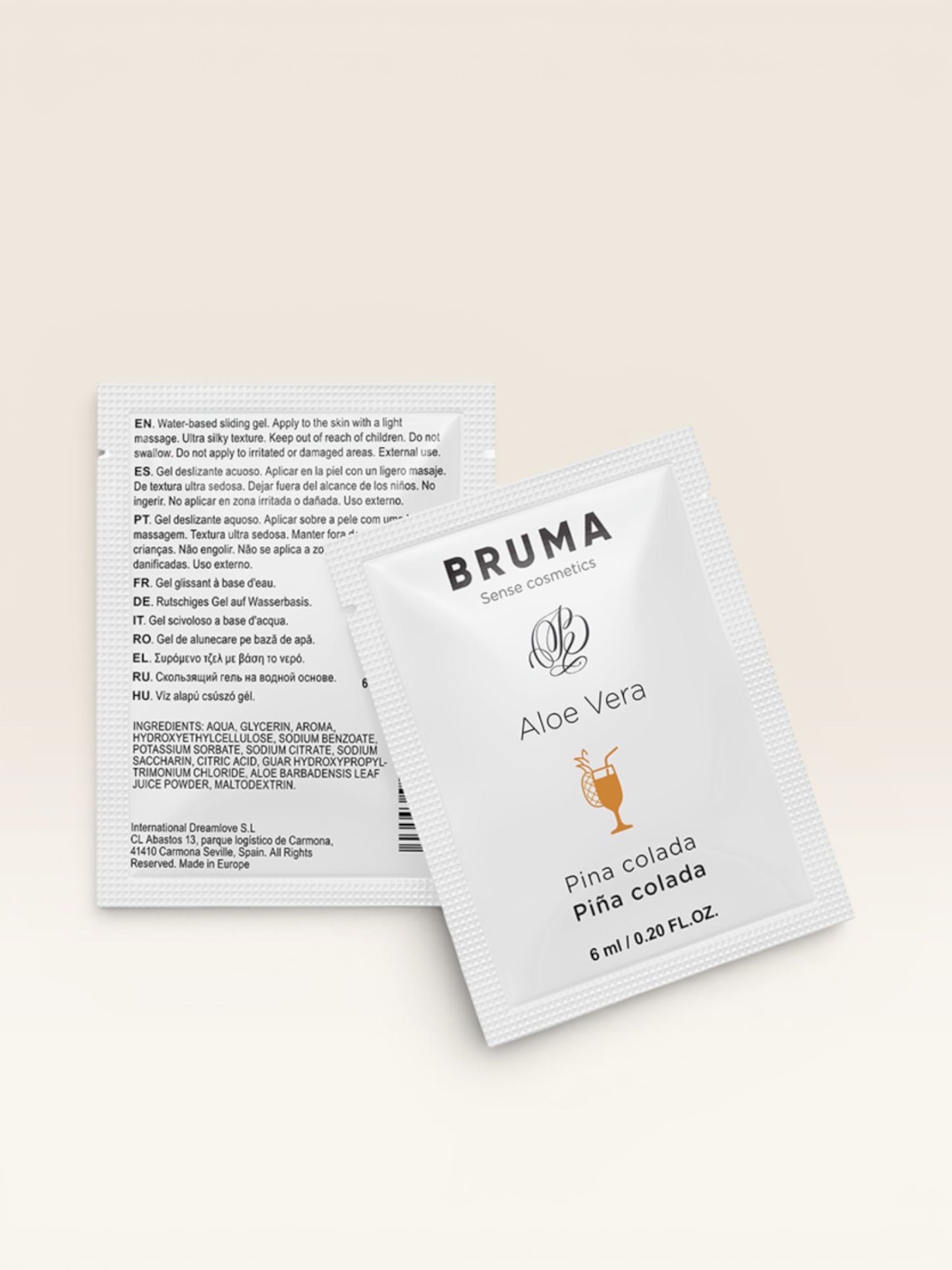 BRUMA - GEL DESLIZANTE DE ALOE VERA SABOR PINA COLADA 6 ML