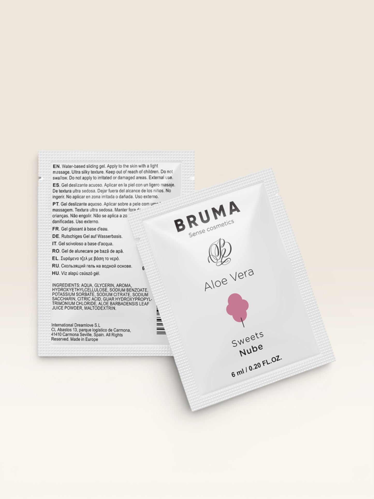 BRUMA - GEL DESLIZANTE DE ALOE VERA SABOR DOCES 6 ML