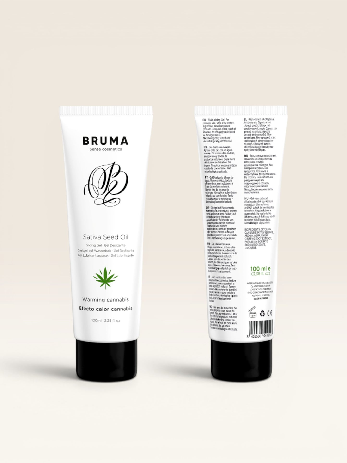 BRUMA - SATIVA SEED OIL SLIDING GEL AQUECEDOR SABOR CANNABIS 100 ML