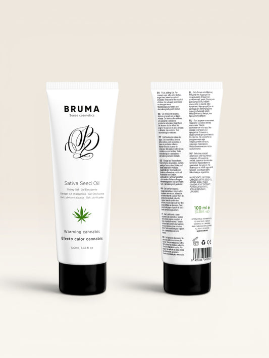 BRUMA - SATIVA SEED OIL SLIDING GEL AQUECEDOR SABOR CANNABIS 100 ML