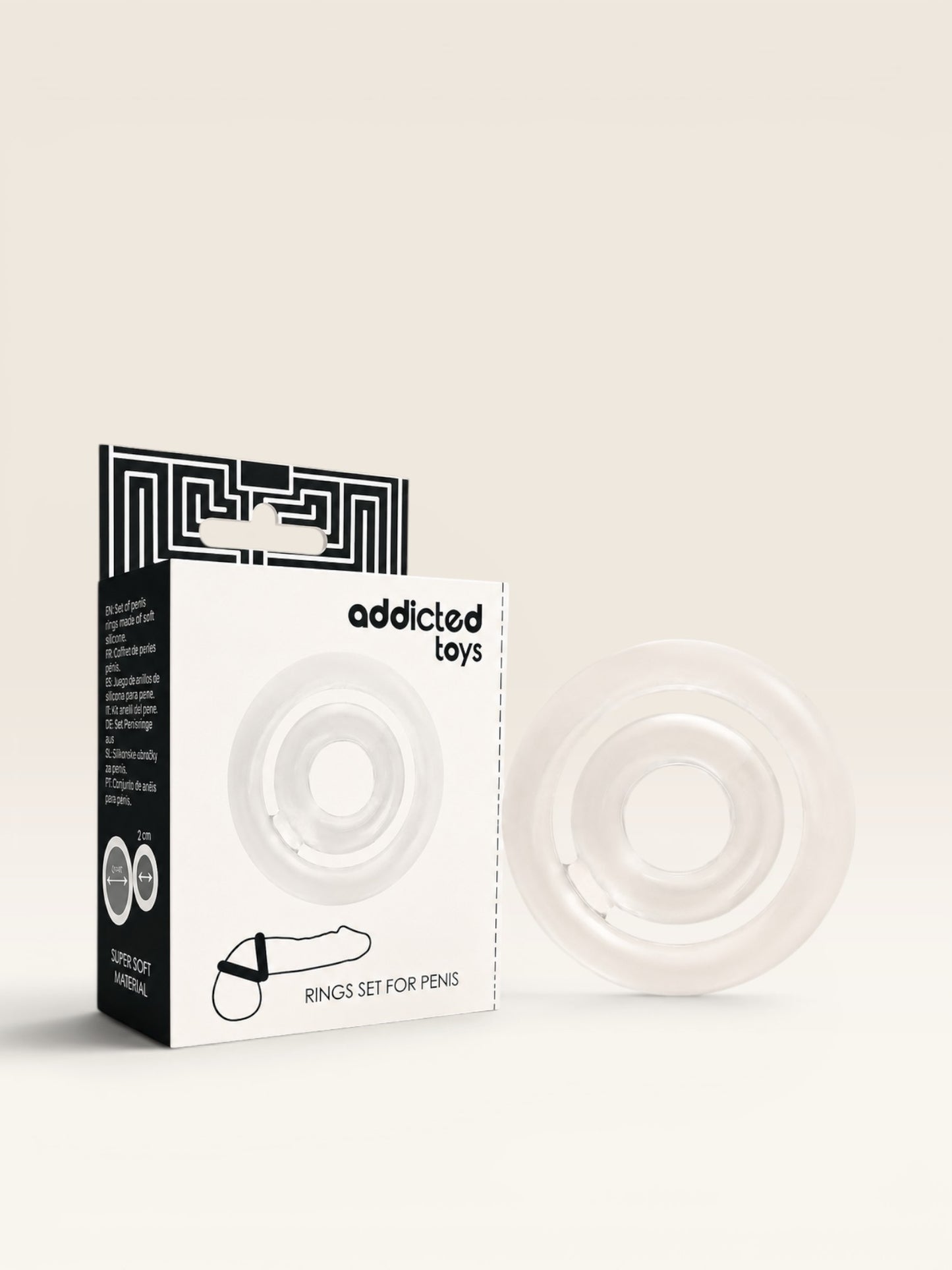 ADDICTED TOYS - POTENZ- C-RING PÊNIS TRANSPARENTE