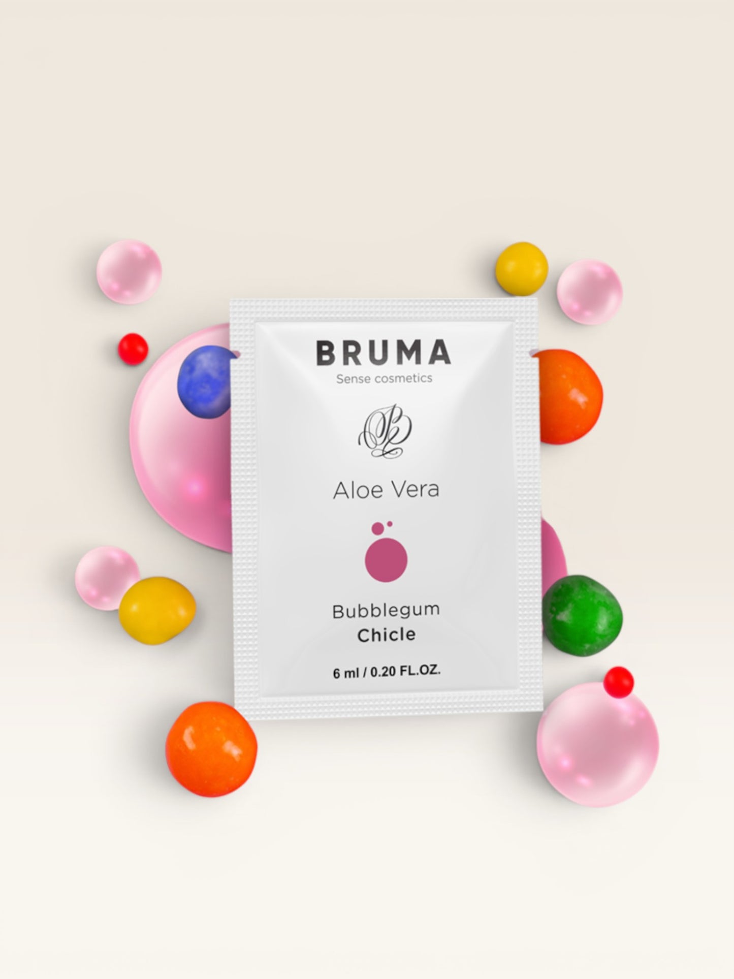 BRUMA - GEL DESLIZANTE DE ALOE VERA SABOR BUBBLEGUM 6 ML