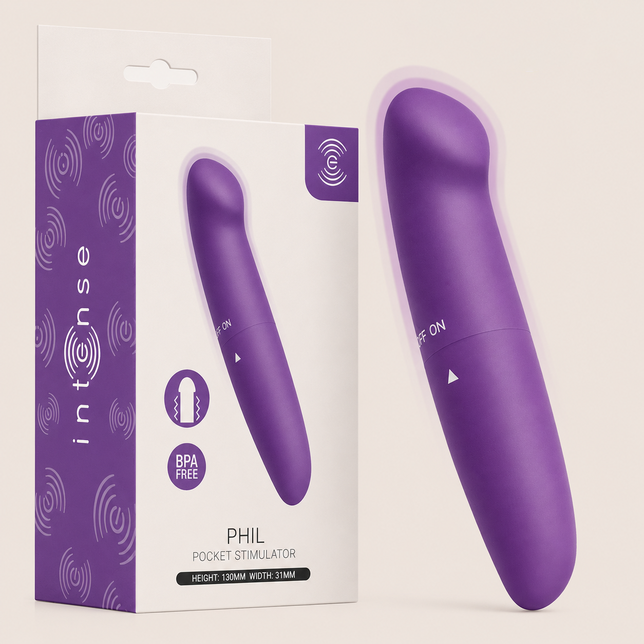INTENSE - VIBRADOR PHIL G-SPOT ROXO 13 CM