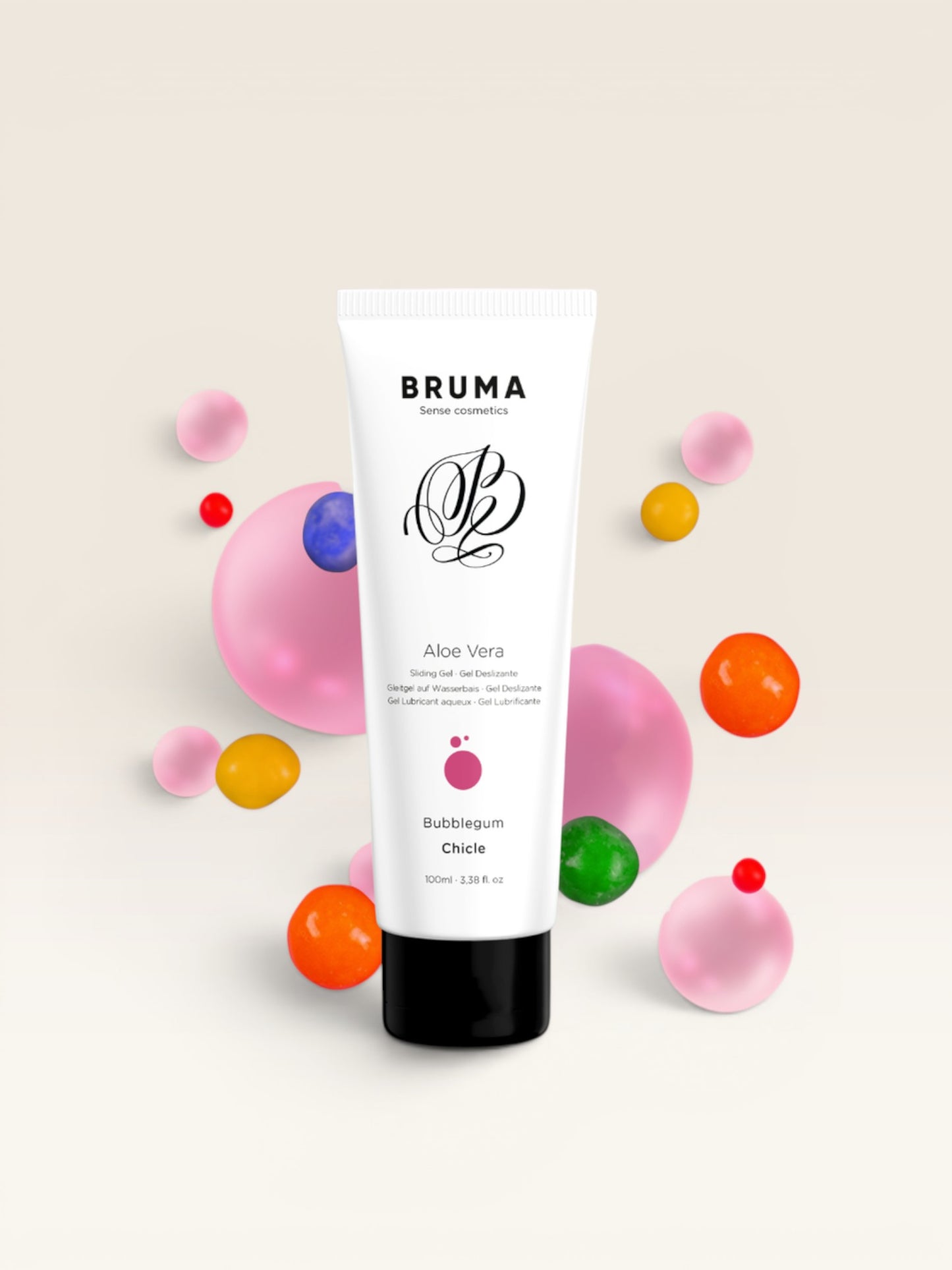 BRUMA - GEL DESLIZANTE DE ALOE VERA SABOR BUBBLEGUM 100 ML