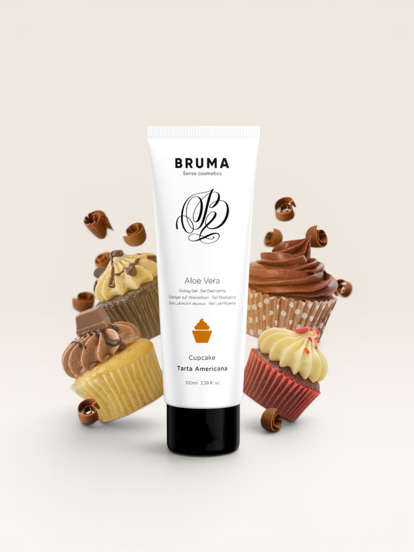 BRUMA - GEL DESLIZANTE DE ALOE VERA SABOR CUPCAKE 100 ML