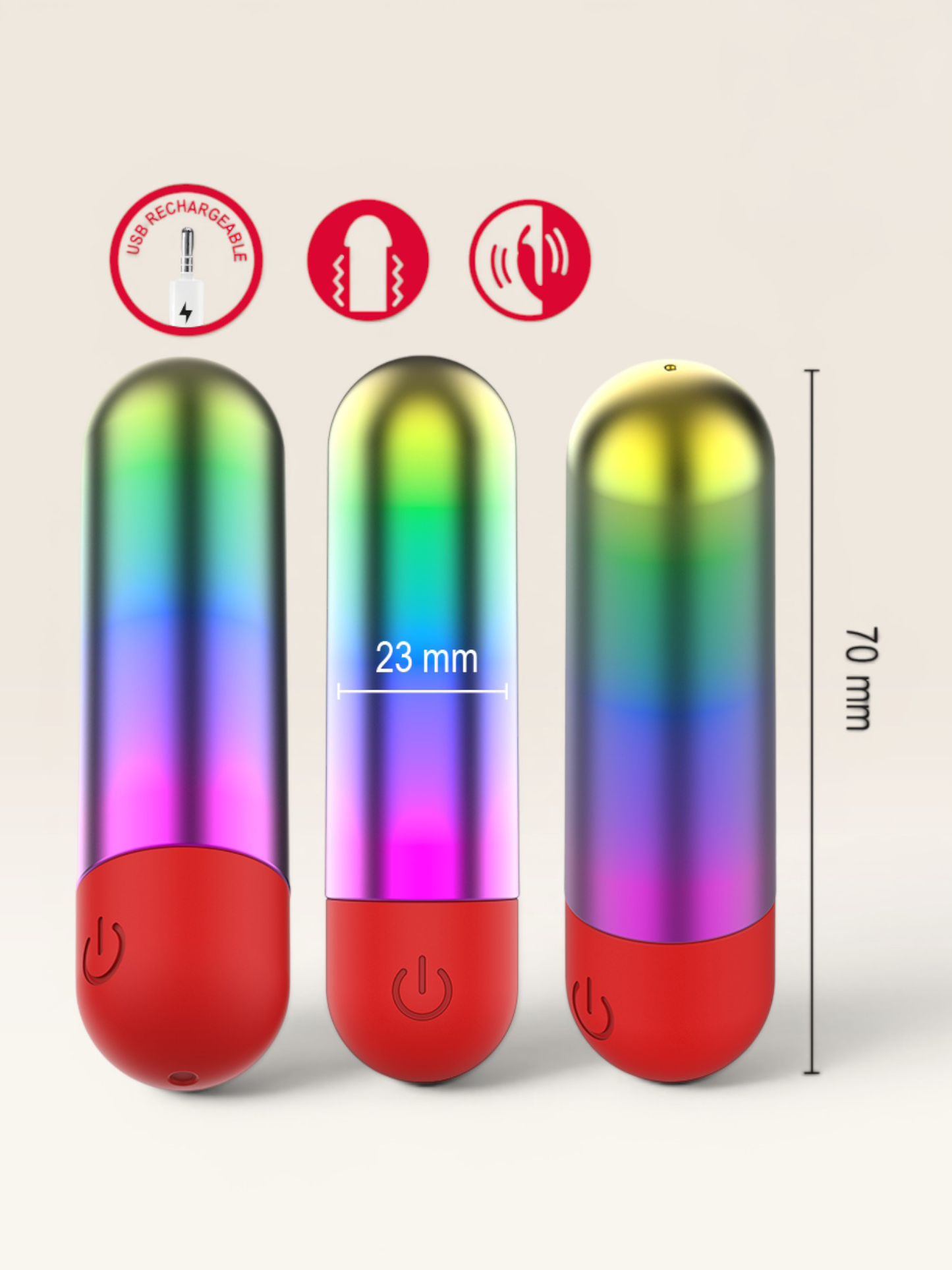 INTENSE - DEBBIE RAINBOW CLITORIS VIBRATÓRIO BULLET