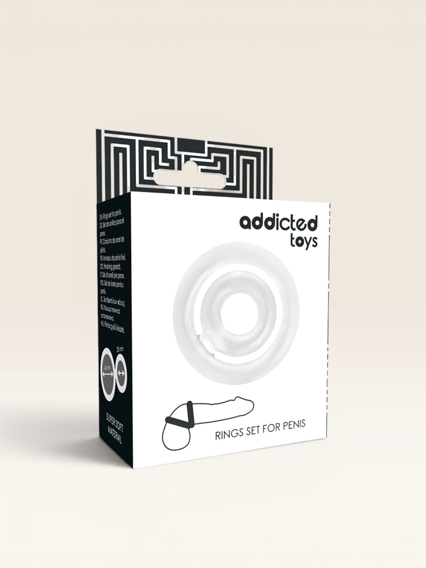 ADDICTED TOYS - POTENZ- C-RING PÊNIS TRANSPARENTE