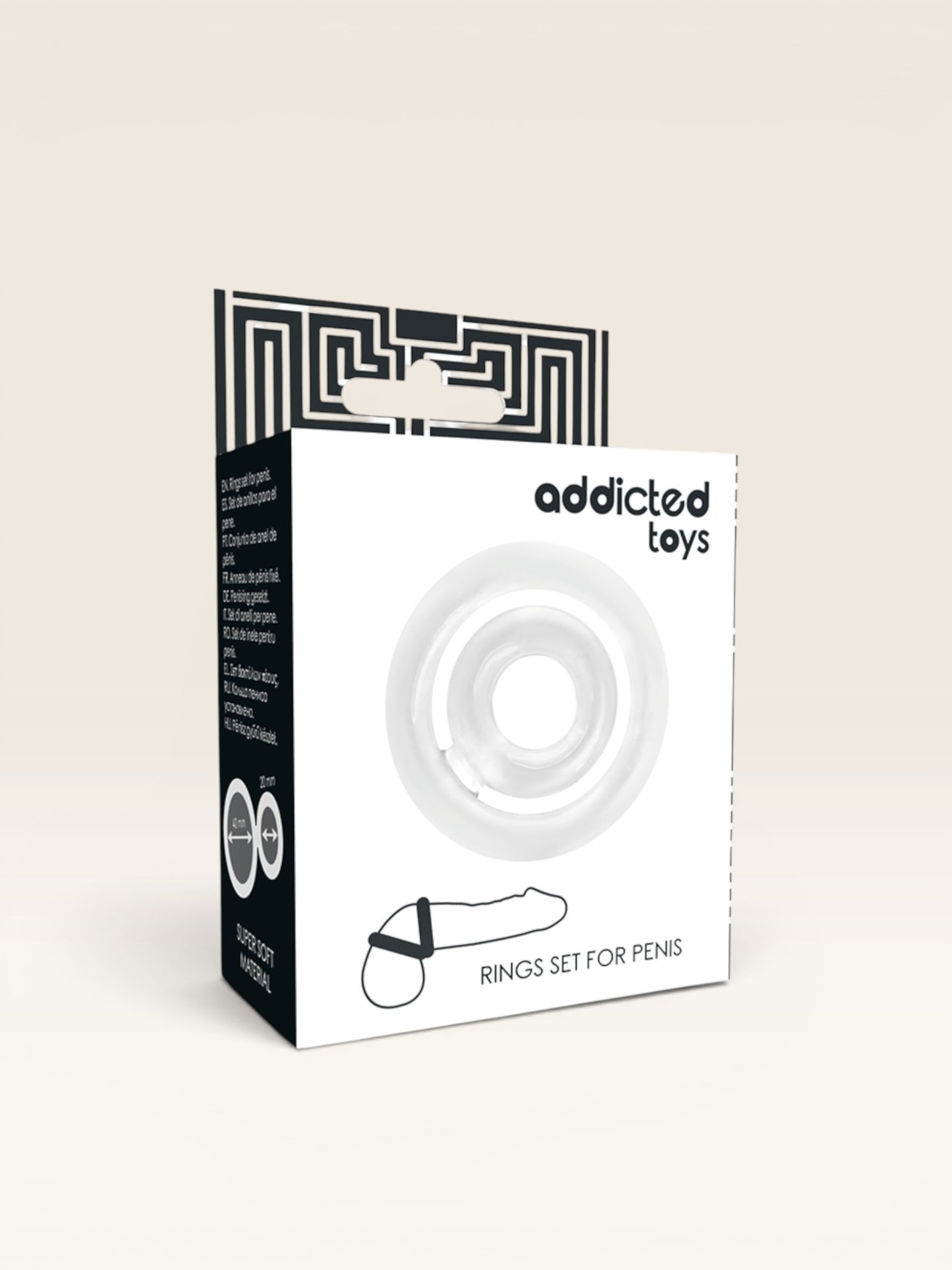 ADDICTED TOYS - POTENZ- C-RING PÊNIS TRANSPARENTE