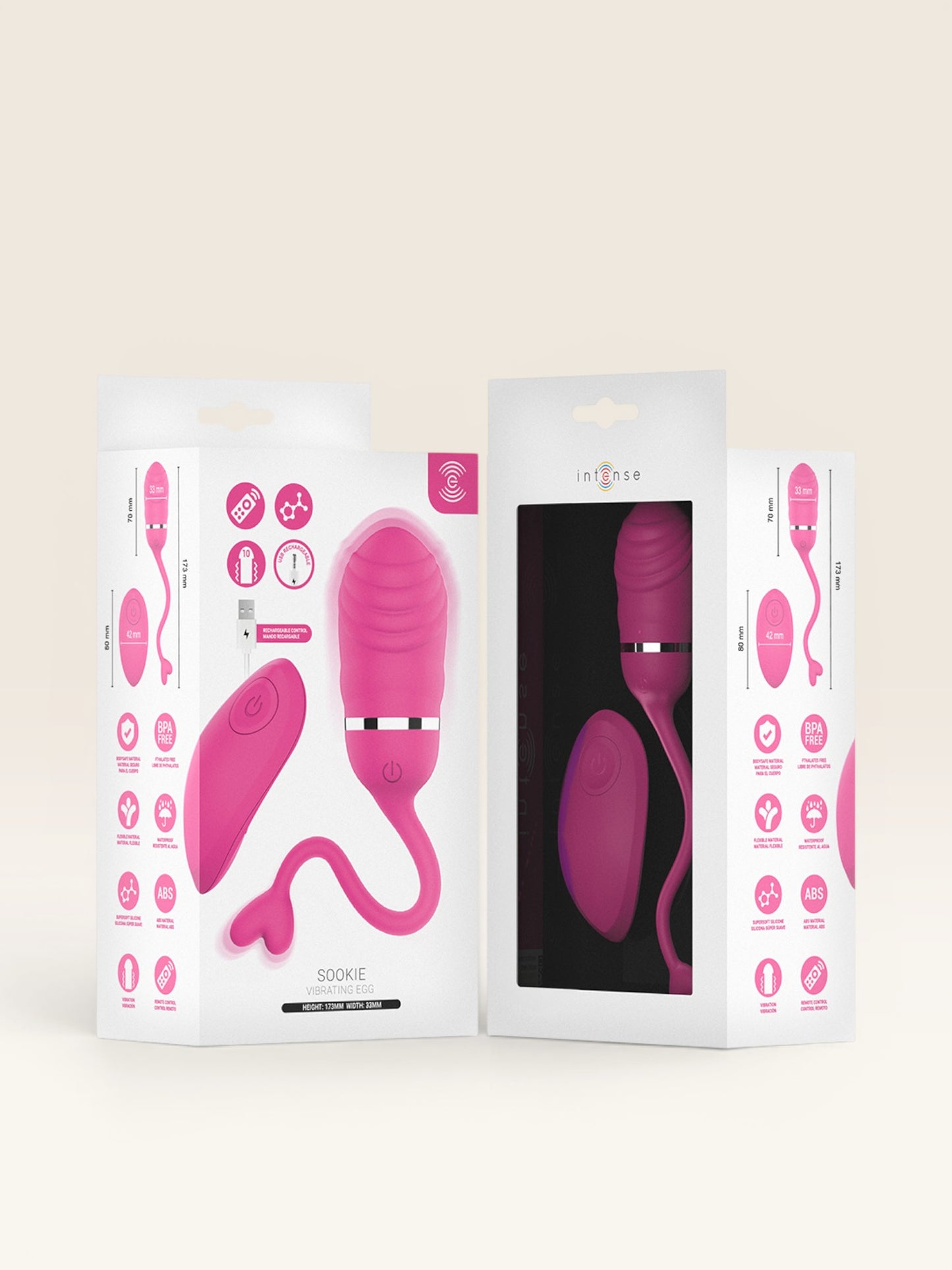 INTENSE - SOOKIE OVO VIBRATÓRIO COM CONTROLE REMOTO ROSA