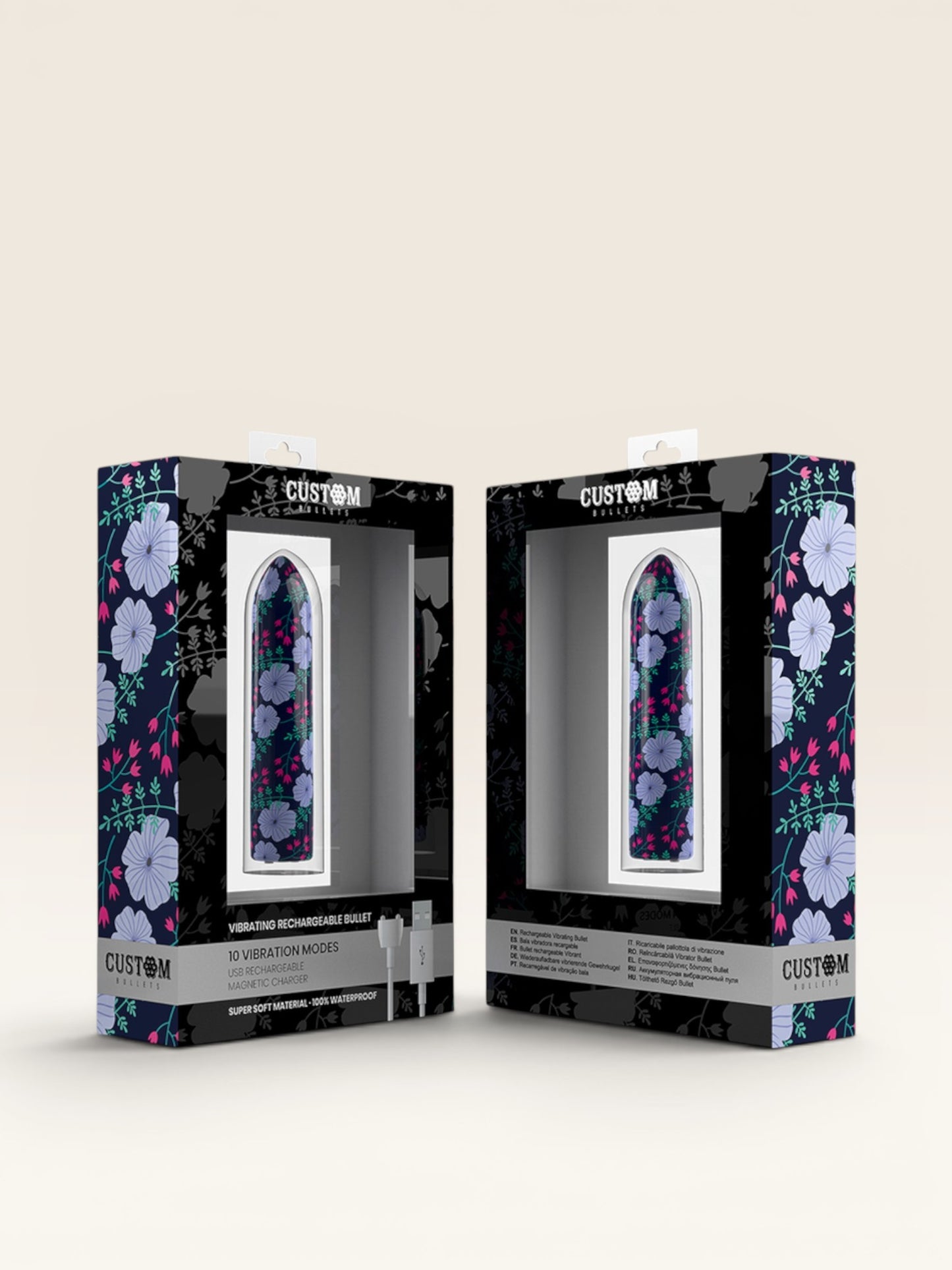 CUSTOM BULLETS - PERSONALIZADAS BALAS RECARREGÁVEIS PRIMAVERA 10 INTENSIDADES