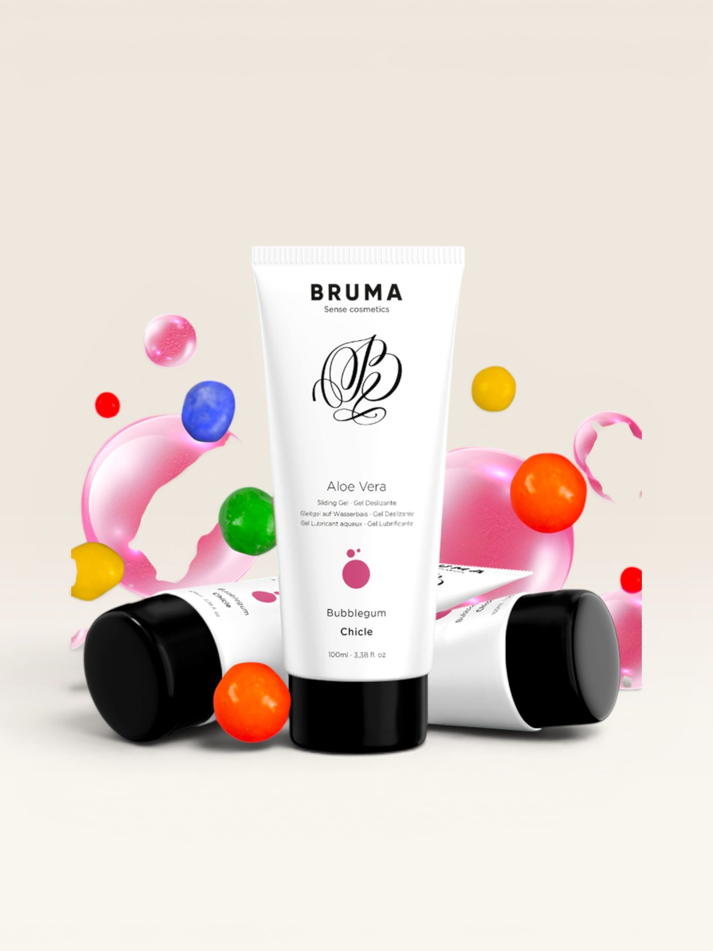 BRUMA - GEL DESLIZANTE DE ALOE VERA SABOR BUBBLEGUM 100 ML