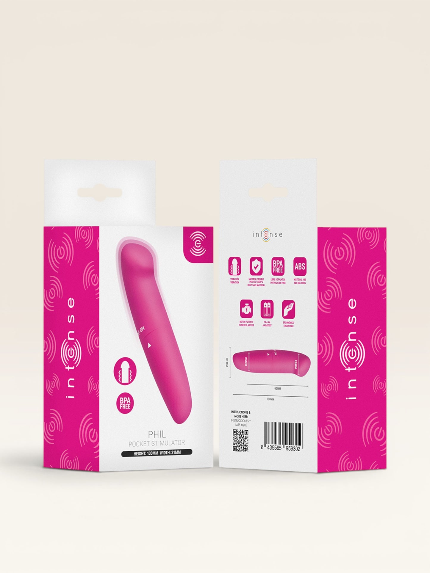 INTENSE - VIBRADOR PHIL G-SPOT ROSA 13 CM