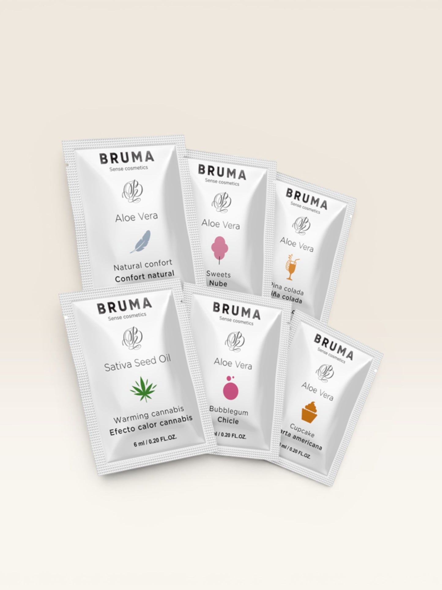 BRUMA - GEL DESLIZANTE DE ALOE VERA SABOR CUPCAKE 6 ML
