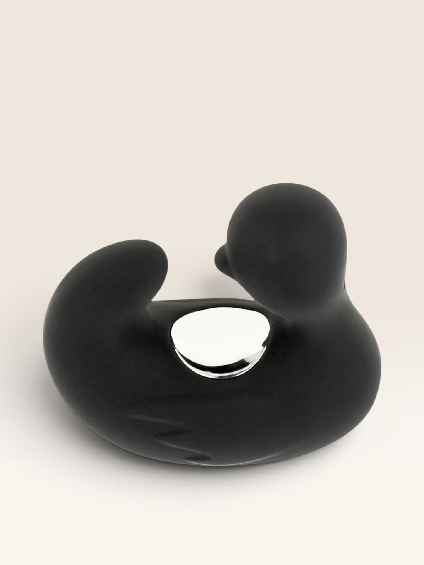 BLACK&SILVER - DEDAL DE PATO ESTIMULANTE DE SILICONE RECARREGÁVEL DUCKYMANIA