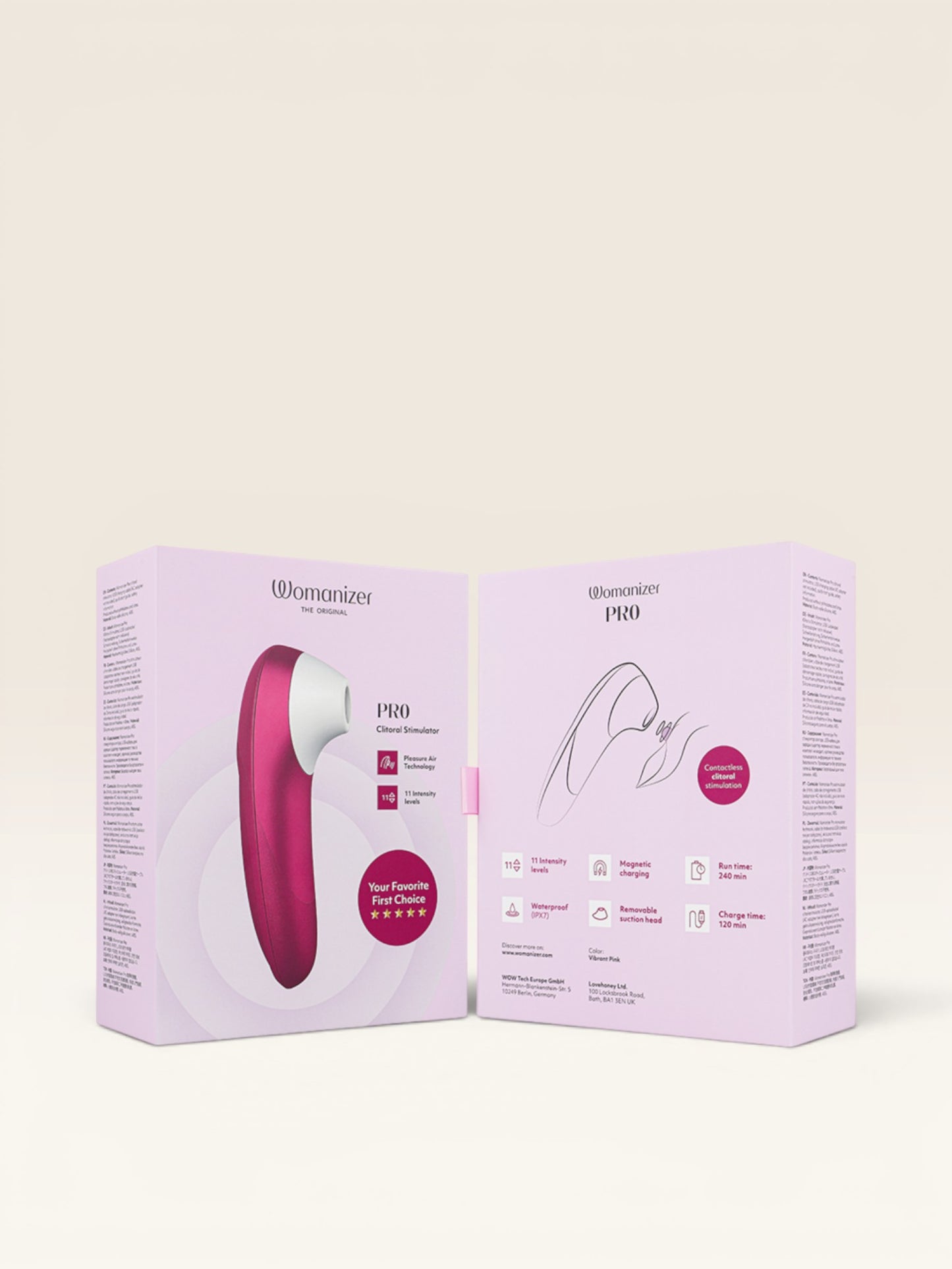 WOMANIZER - PRO VIBRANT CLITORIAL ESTIMULANTE ROSA