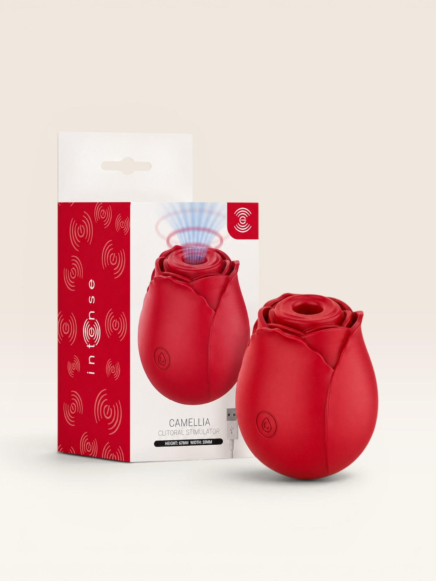 INTENSE - CAMELLIA SUCÇÃO CLITORIAL ROSE BY WAVES BORDEAUX