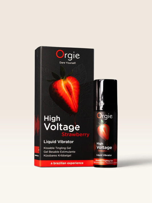 Orgie High Voltage Strawberry | Vibrador Líquido Beijável Morango