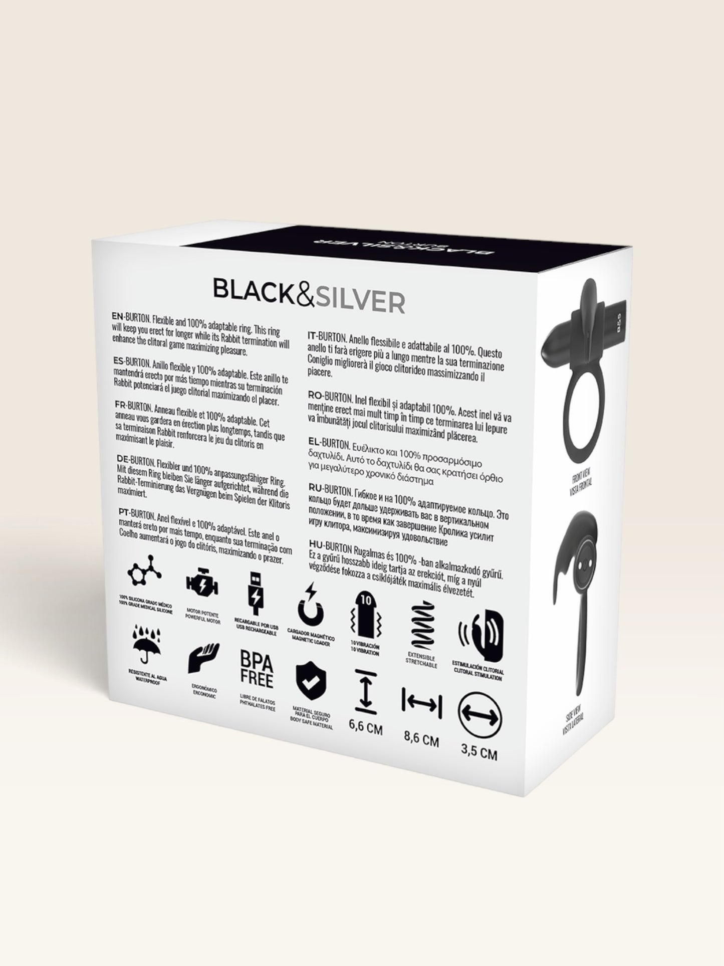 BLACK&SILVER - BURTON REMOTE CONTROL COCKRING WATCHME