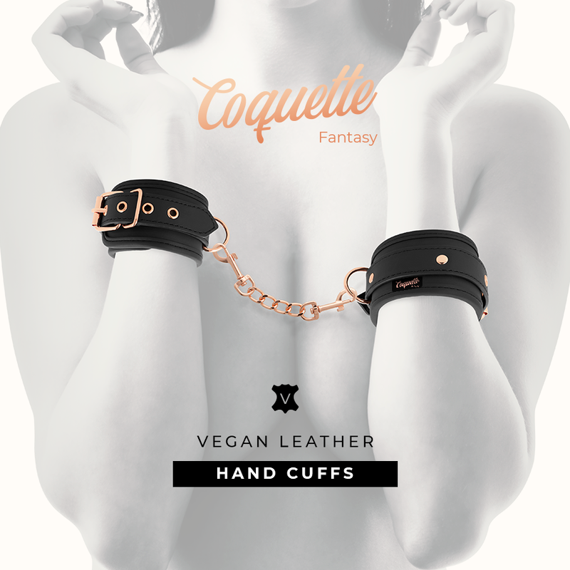 Coquette Chic Desire — Algemas de Pulso em Couro Vegano Fantasy