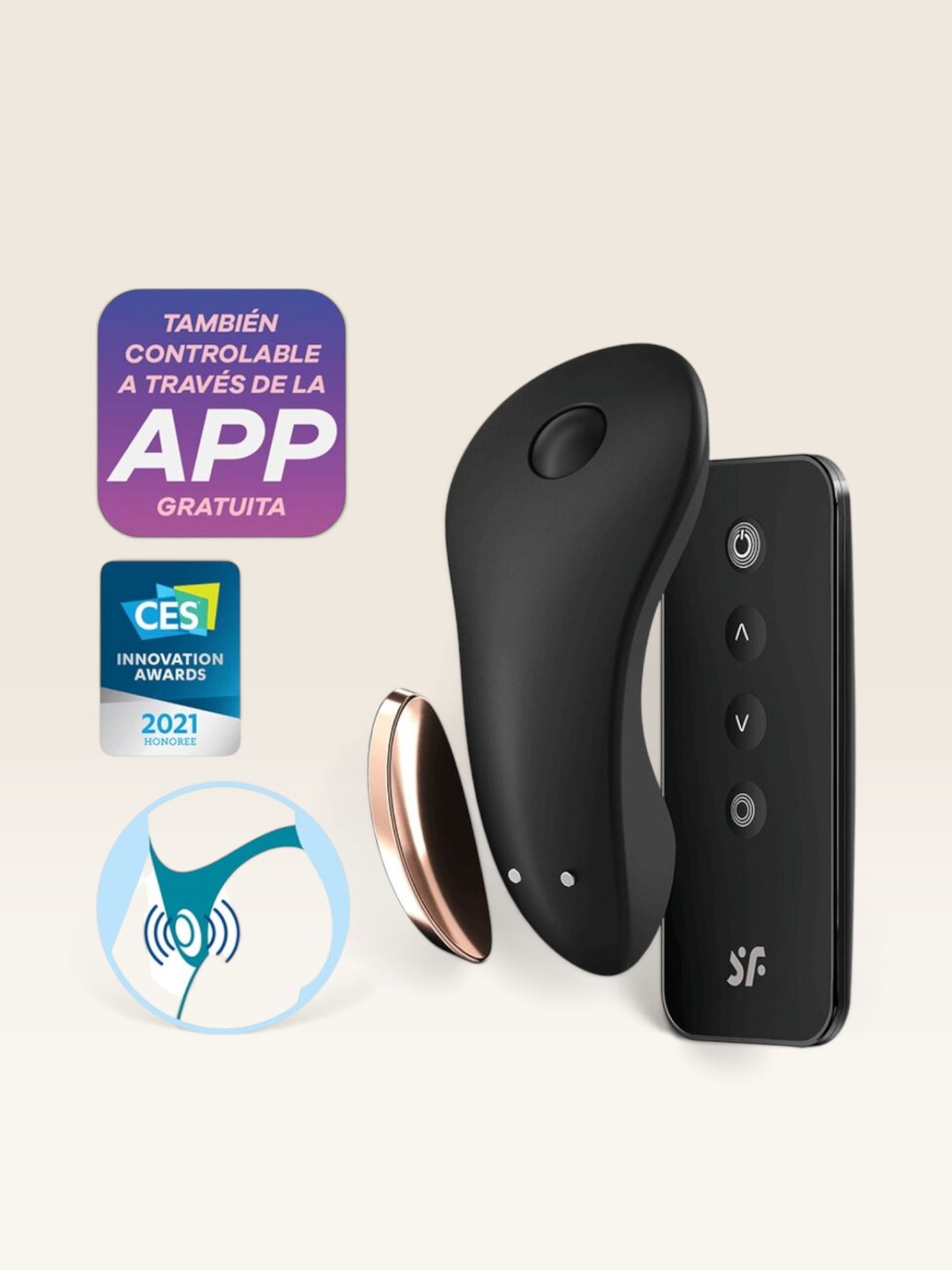 SATISFYER - VIBRADOR DE CALAS PEQUENO SECRETO